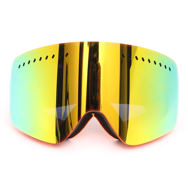 Men’s Mirrored Ski Goggles – Anti-Fog Dual-Lens Snowboard and Motocross Eyewear with UV Protection