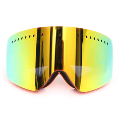 Men’s Mirrored Ski Goggles – Anti-Fog Dual-Lens Snowboard and Motocross Eyewear with UV Protection