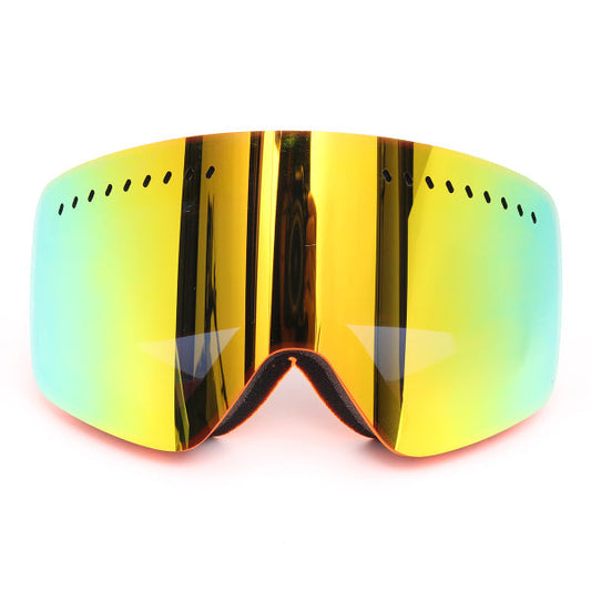 Men’s Mirrored Ski Goggles – Anti-Fog Dual-Lens Snowboard and Motocross Eyewear with UV Protection
