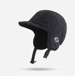 Unisex Quilted Winter Trapper Hat – Plush-Lined Ear-Flap Cap with Curved Visor