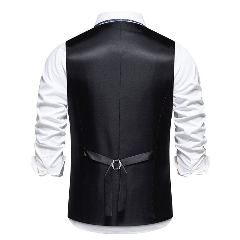Men’s Tailored Formal Waistcoat – Slim-Fit Button-Front Vest for Weddings Business and Evening Events