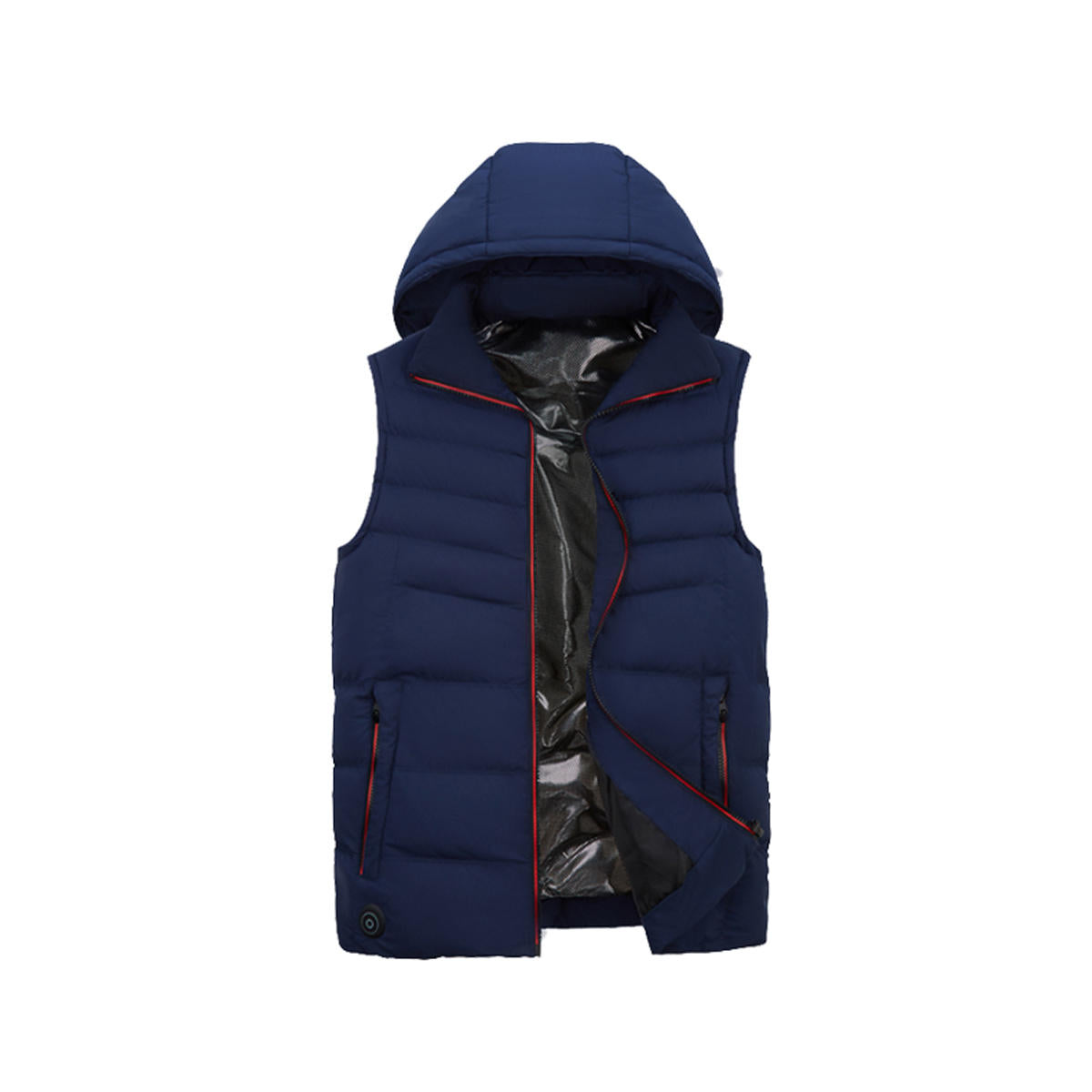 Unisex USB Heated Puffer Vest – Hooded Winter Layer with Adjustable Heat Control