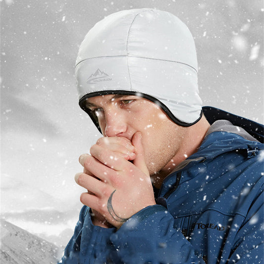 Men’s Thermal Winter Skull Cap – Fleece-Lined Outdoor Hat with Extended Ear Protection