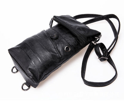 Men’s Faux-Leather Sling Bag – Multi-Pocket Crossbody Design with Adjustable Shoulder Strap