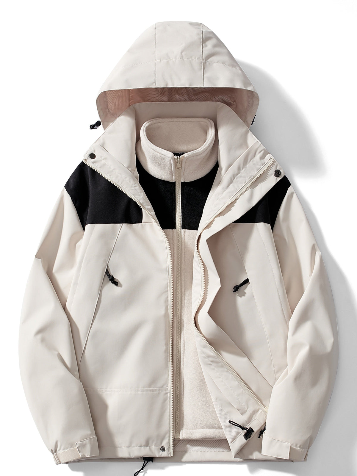 Women’s 3-in-1 Fleece-Lined Outdoor Jacket – Hooded Layer for Versatile Winter Wear