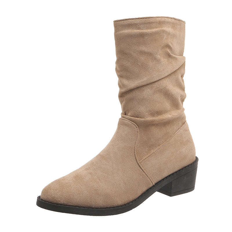 Women's Heeled Thick-Sole Knee-High Boots