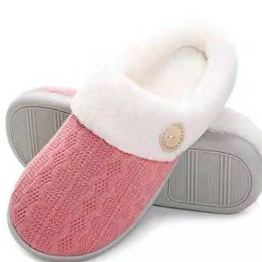 Women's Shearling-Collar Platform Clog Slippers