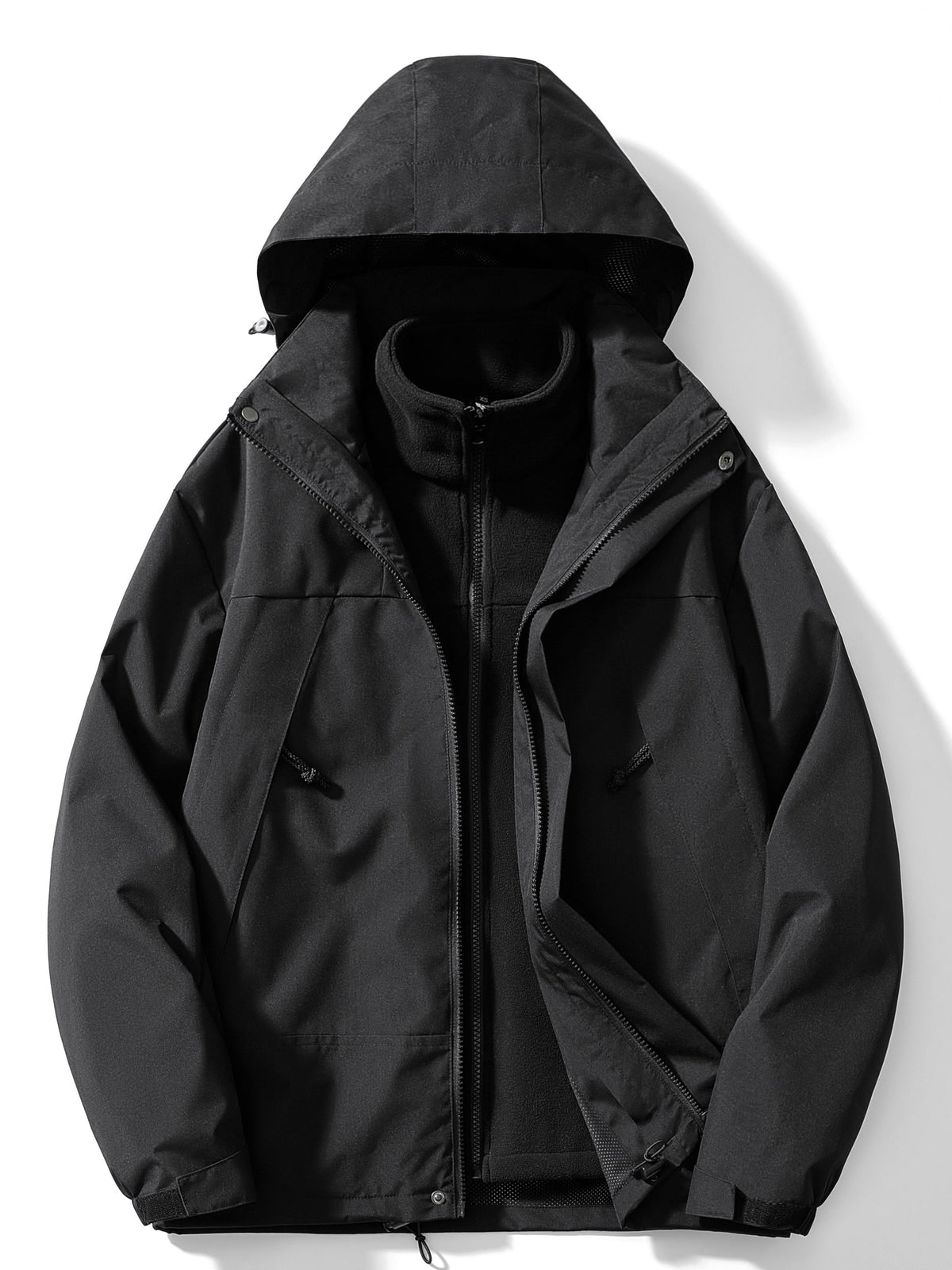 Women’s 3-in-1 Fleece-Lined Outdoor Jacket – Hooded Layer for Versatile Winter Wear