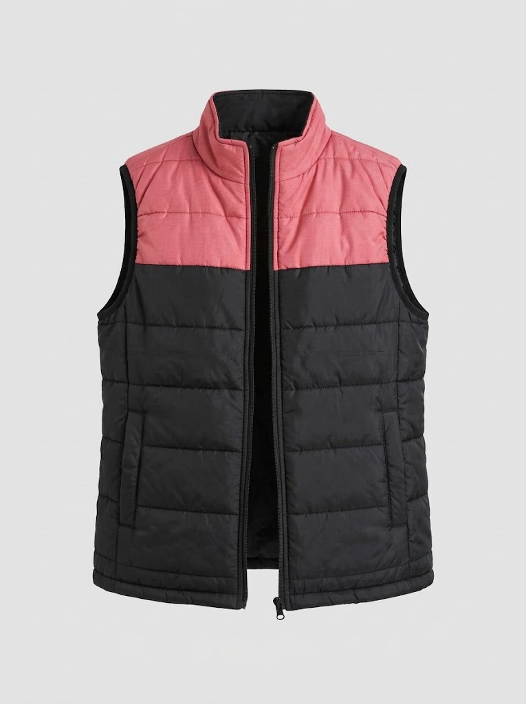 Unisex USB Heated Puffer Vest – High-Collar Winter Layer with Dual Heat Control