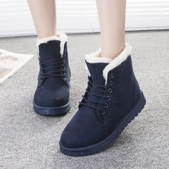Women's Suede-Look Snow Boots - Beige