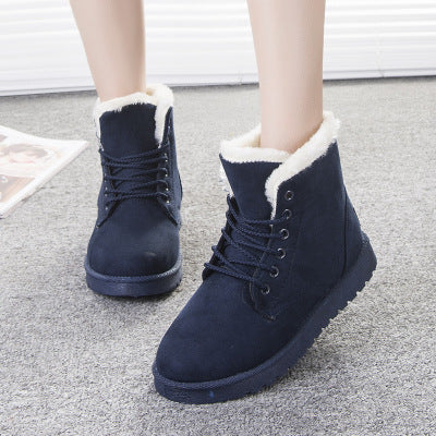 Women's Suede-Look Snow Boots - Beige