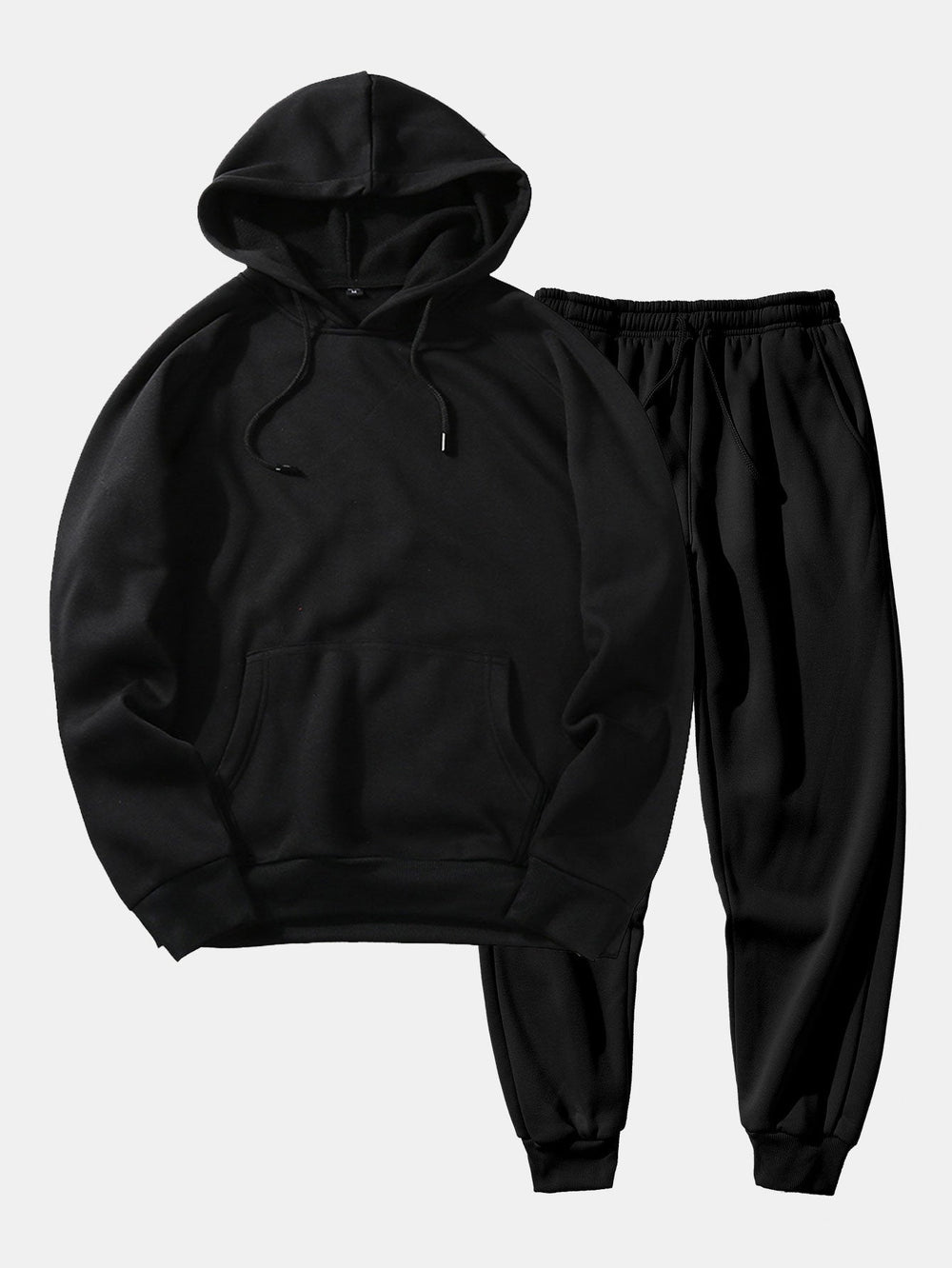 Men’s Raglan Pullover Tracksuit – Regular Fit Hoodie and Tapered Joggers for Daily Wear
