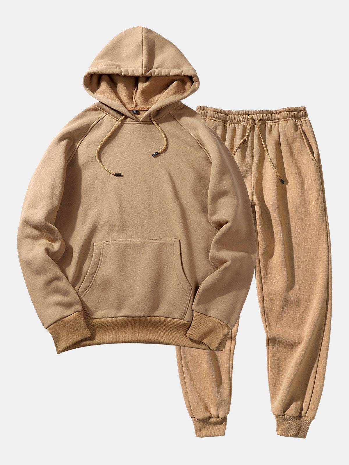 Men’s Raglan Pullover Tracksuit – Regular Fit Hoodie and Tapered Joggers for Daily Wear