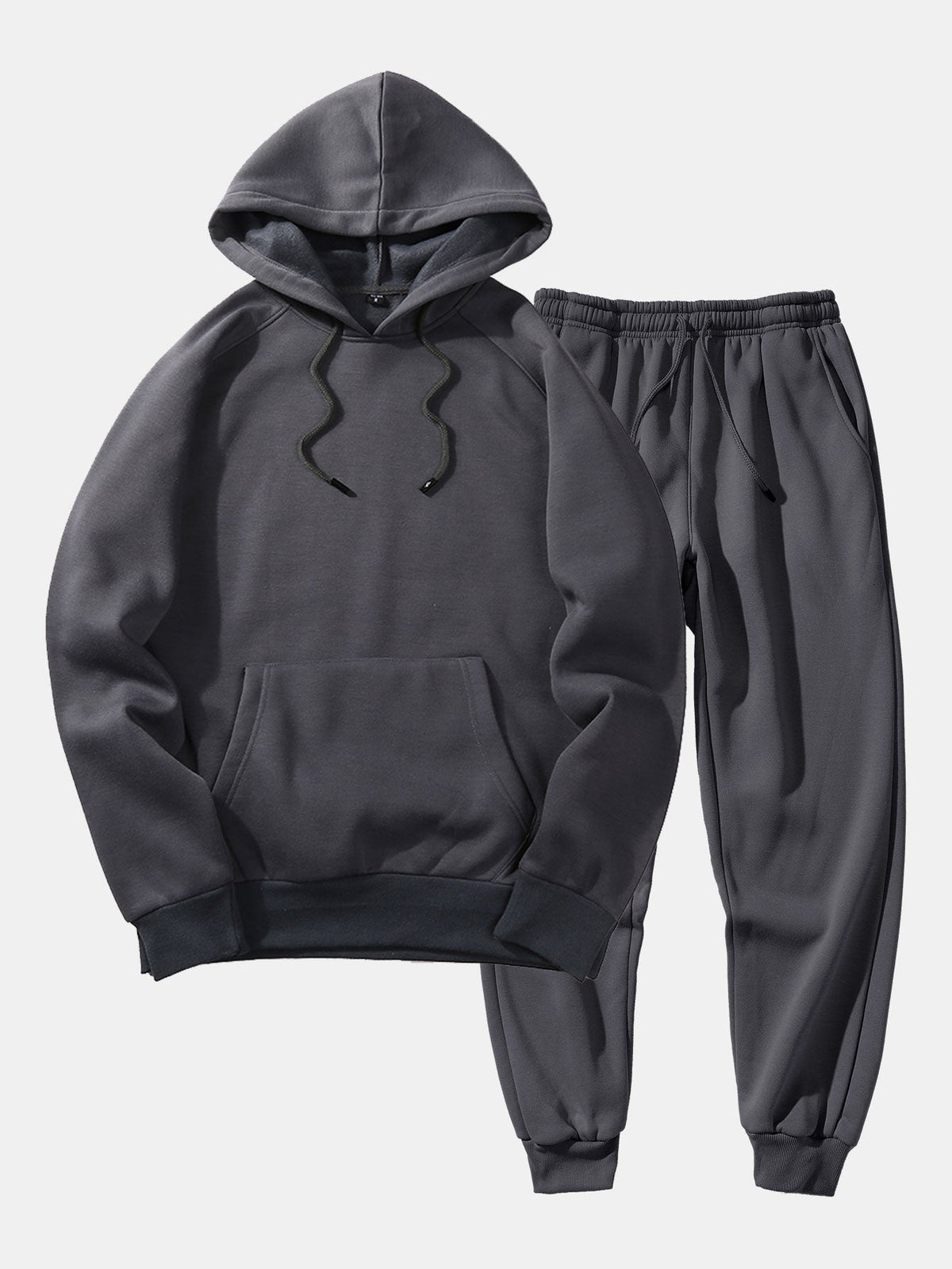 Men’s Raglan Pullover Tracksuit – Regular Fit Hoodie and Tapered Joggers for Daily Wear