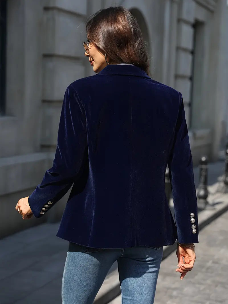 Women’s Tailored One-Button Blazer – Classic Office Jacket for Smart Casual and Occasion Wear