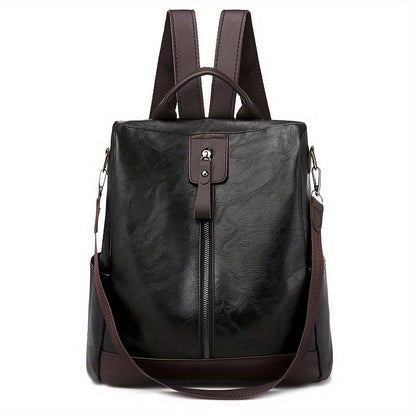 Women’s Anti-Theft Convertible Backpack – Faux Leather Multi-Way Bag with Hidden Rear Zip for Work and Travel