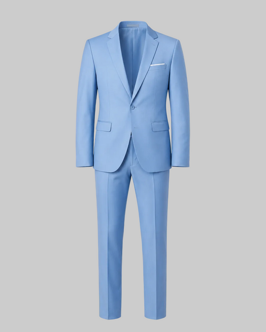 Men’s Tailored Two-Piece Suit – Stretch Blazer and Trousers for Business and Formal Events