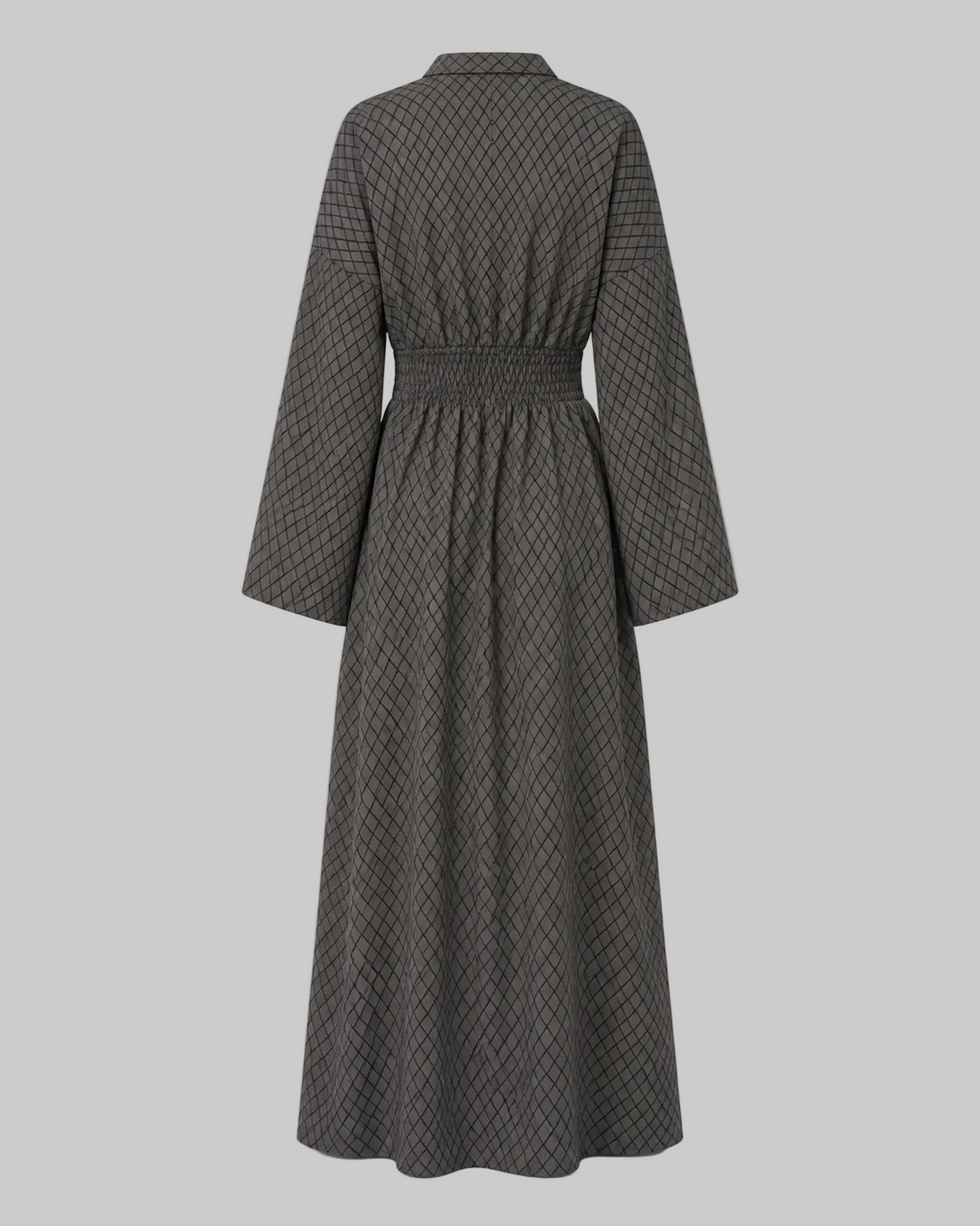 Women’s Flowing Bell Sleeve Maxi Dress – Tailored V-Neck Style for Ceremonies and Elegant Days