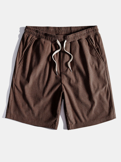 Men’s Ribbed Corduroy Shirt and Shorts Set – Regular Fit Summer Co-Ord