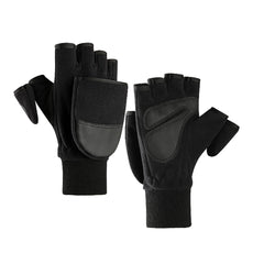 Men’s Convertible Thermal Winter Gloves – Wind-Resistant Fingerless Mittens with Grip Palms