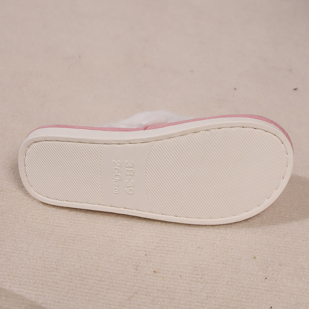 Women's Faux Fur Lined Thick-Sole Platform Clog Slippers - Beige
