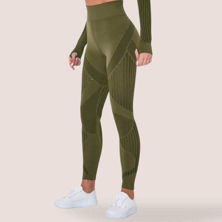 Women’s Sculpting Textured Leggings – High-Waist Active Fit for Everyday Support