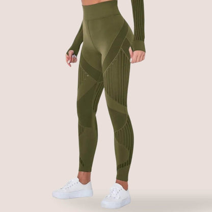 Women’s Sculpting Textured Leggings – High-Waist Active Fit for Everyday Support
