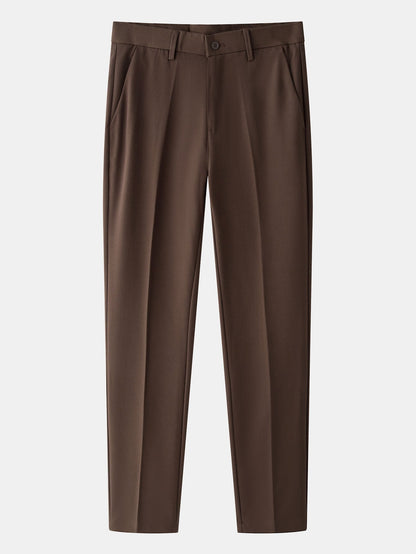 Men’s Cable-Knit Button Shirt with Tapered Trousers – Refined Smart Casual Set