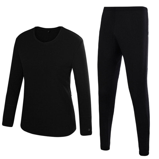 Unisex Electric Heated Base Layer Set – Long-Sleeve Top with Fitted Thermal Trousers