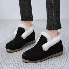 Women's Suede-Look Round-Toe Chunky Chelsea Boots