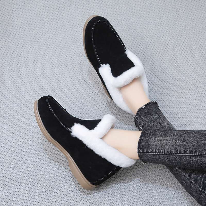 Women's Suede-Look Round-Toe Chunky Chelsea Boots