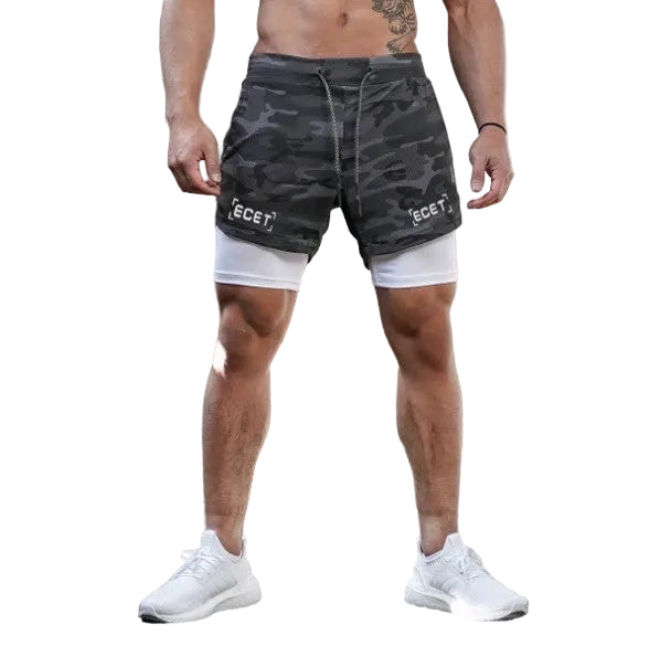 Men’s 2-in-1 Quick-Dry Training Shorts – Layered Performance Style for Active Wear