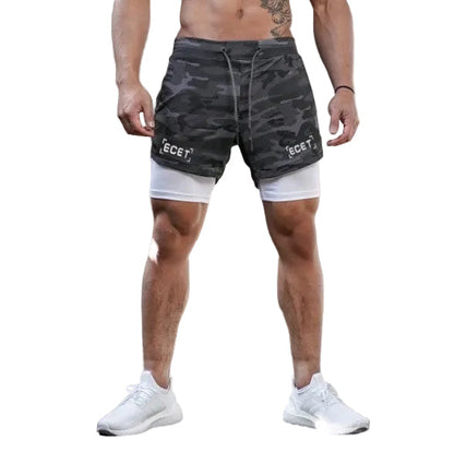 Men’s 2-in-1 Quick-Dry Training Shorts – Layered Performance Style for Active Wear