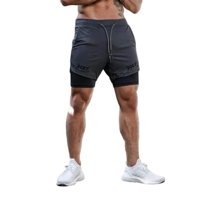 Men’s 2-in-1 Quick-Dry Training Shorts – Layered Performance Style for Active Wear