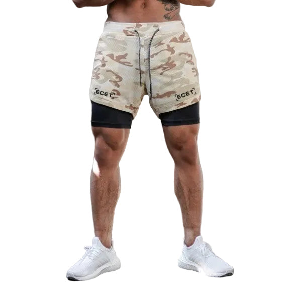 Men’s 2-in-1 Quick-Dry Training Shorts – Layered Performance Style for Active Wear