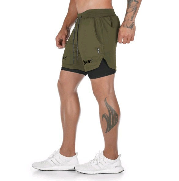 Men’s 2-in-1 Quick-Dry Training Shorts – Layered Performance Style for Active Wear