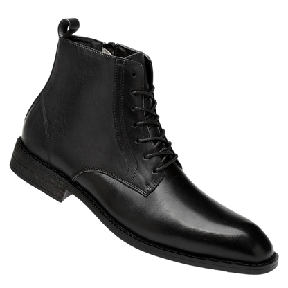 Men’s Genuine Leather Lace-Up Ankle Boots – Vintage-Inspired Footwear for Smart Dressing