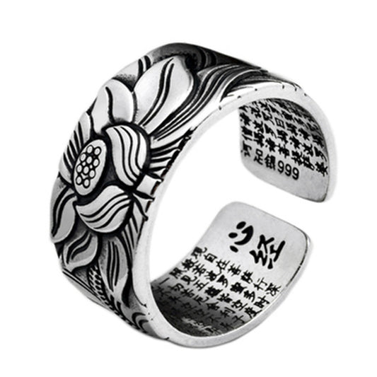 VARIANT|main|Heart Sutra lotus open ring