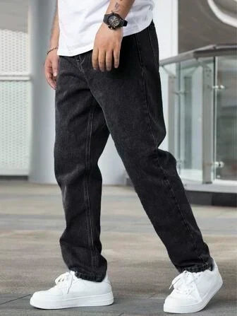 Men’s Relaxed Straight-Leg Jeans – Classic Denim Trousers with Easy Everyday Fit and Five-Pocket Design