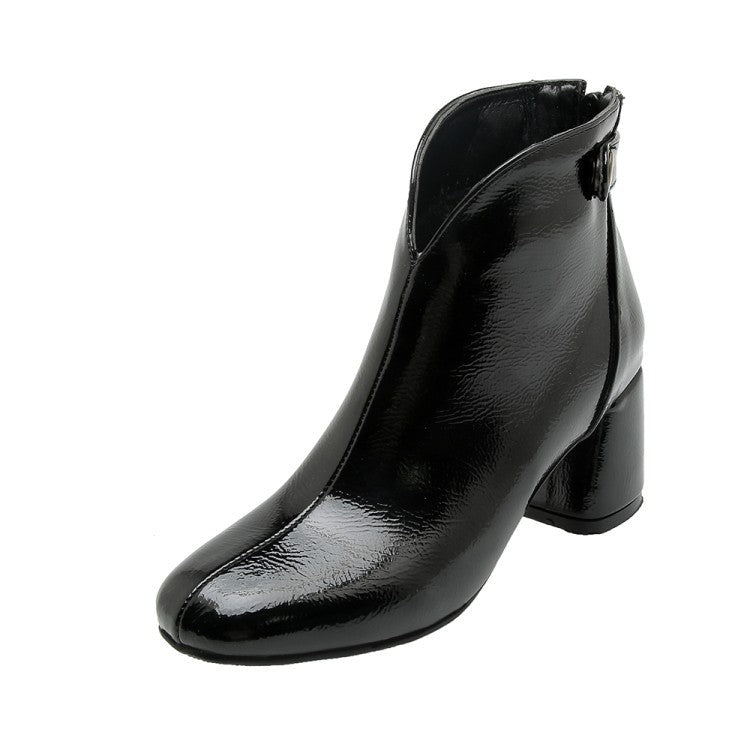 Women's Faux Fur Lined Platform Block-Heel Knee-High Boots