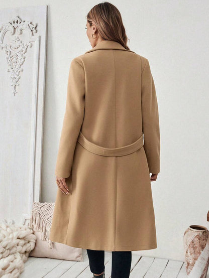 Women’s Classic Coat – Notch Lapel with Flap Pockets