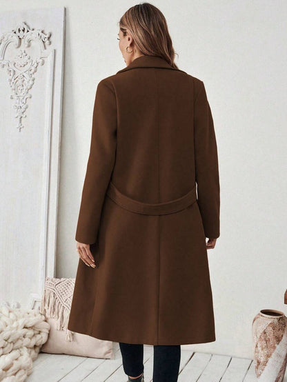 Women’s Classic Coat – Notch Lapel with Flap Pockets