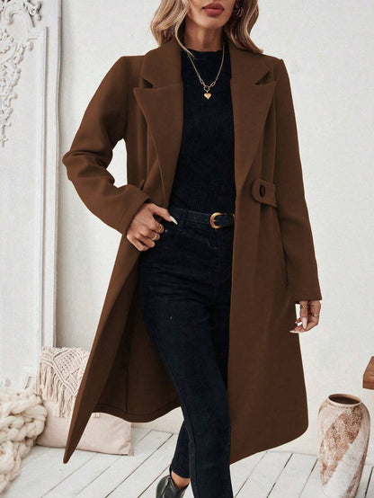 Women’s Classic Coat – Notch Lapel with Flap Pockets
