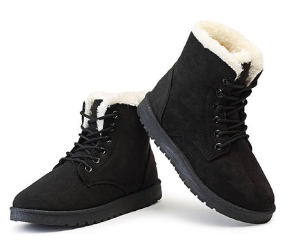 Women's Suede-Look Faux Fur Lined Snow Boots
