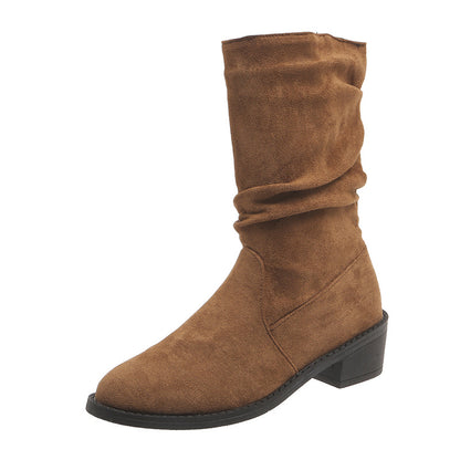 Women's Heeled Thick-Sole Knee-High Boots