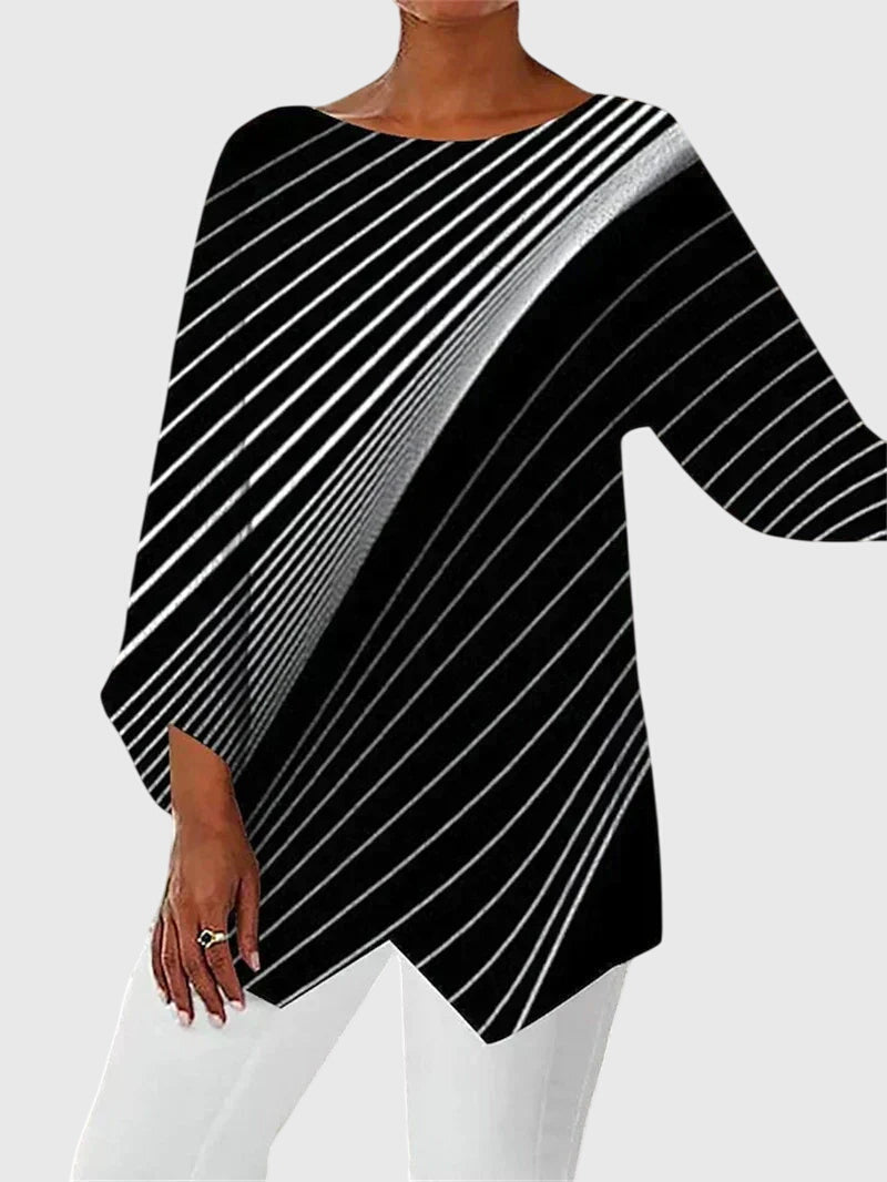 Women’s Printed Relaxed Top – Easy Smart Casual Tunic for Everyday Wear