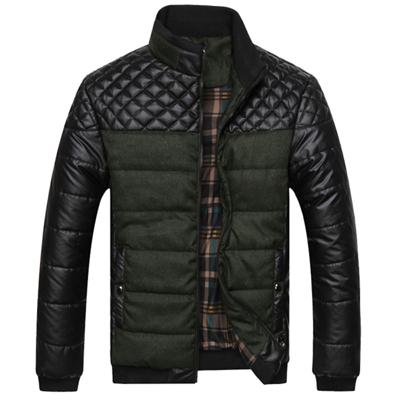 Men’s Quilted Panel Winter Jacket – Padded Zip-Up Outerwear for Everyday Cold-Weather Layering
