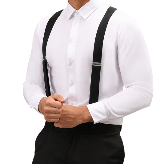 Men’s Vintage Suspenders – Adjustable Retro Braces for Suits and Smart Casual Wear