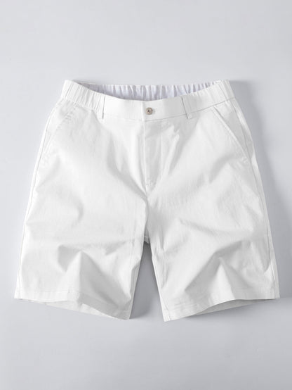 Men’s Viscose Knit Shirt with Stretch Chino Shorts – Summer Smart Casual Set