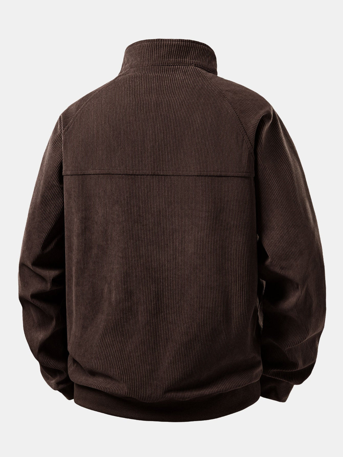 Men’s Corduroy Quarter-Zip Sweatshirt – Relaxed Raglan Pullover for Cooler Days
